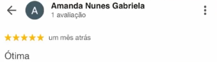 Avaliação 5 estrelas no Google